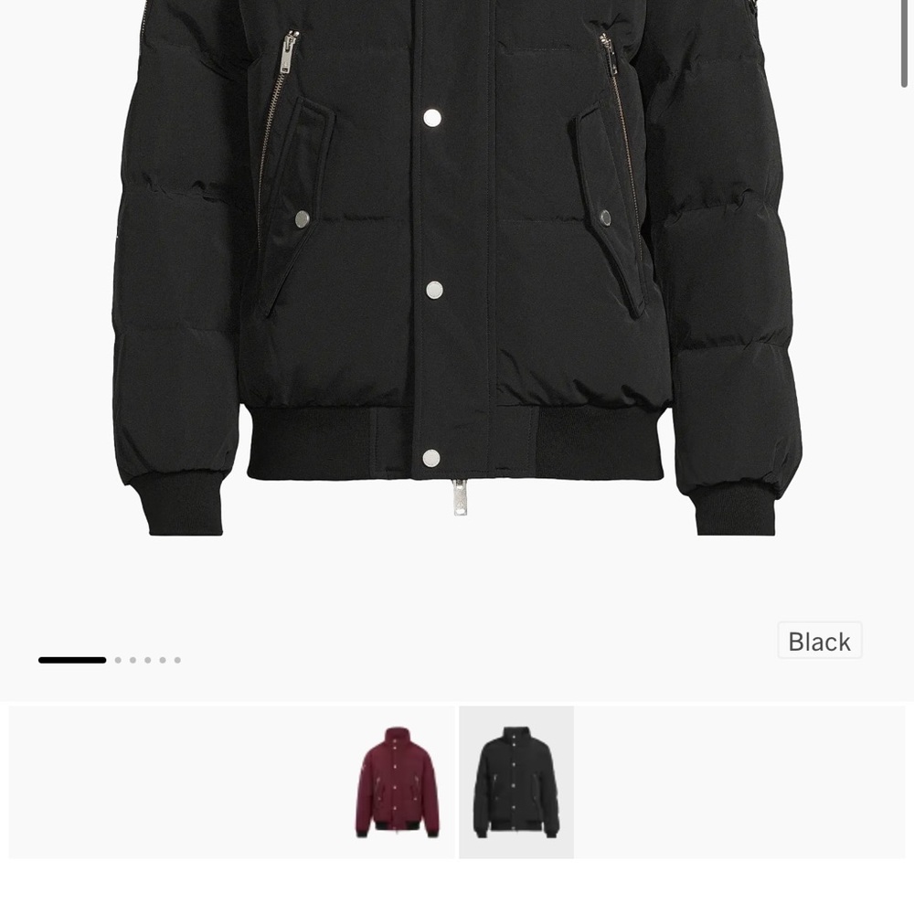 Moose Knuckles Black bomber Jacket